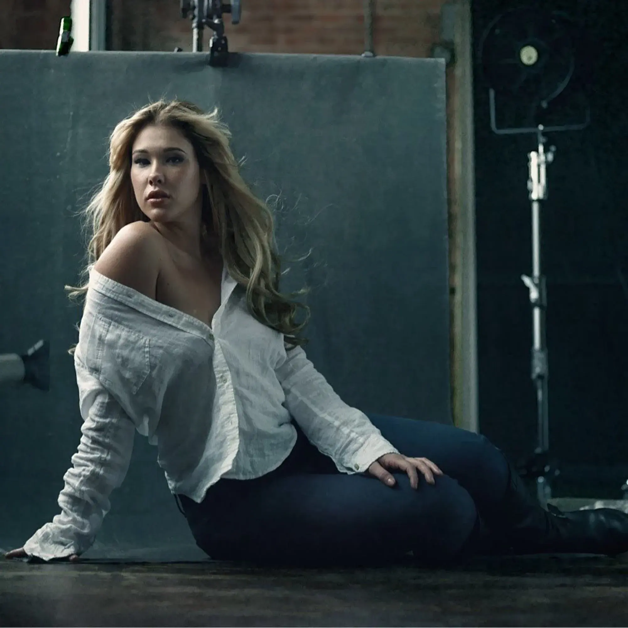 Chic: Deconstructed Vanity Fair Style Model Portrait Chicago model exudes sophistication in Vanity Fair-esque portrait, artfully deconstructed composition highlighting fashion and gritty West Loop studio aesthetic.