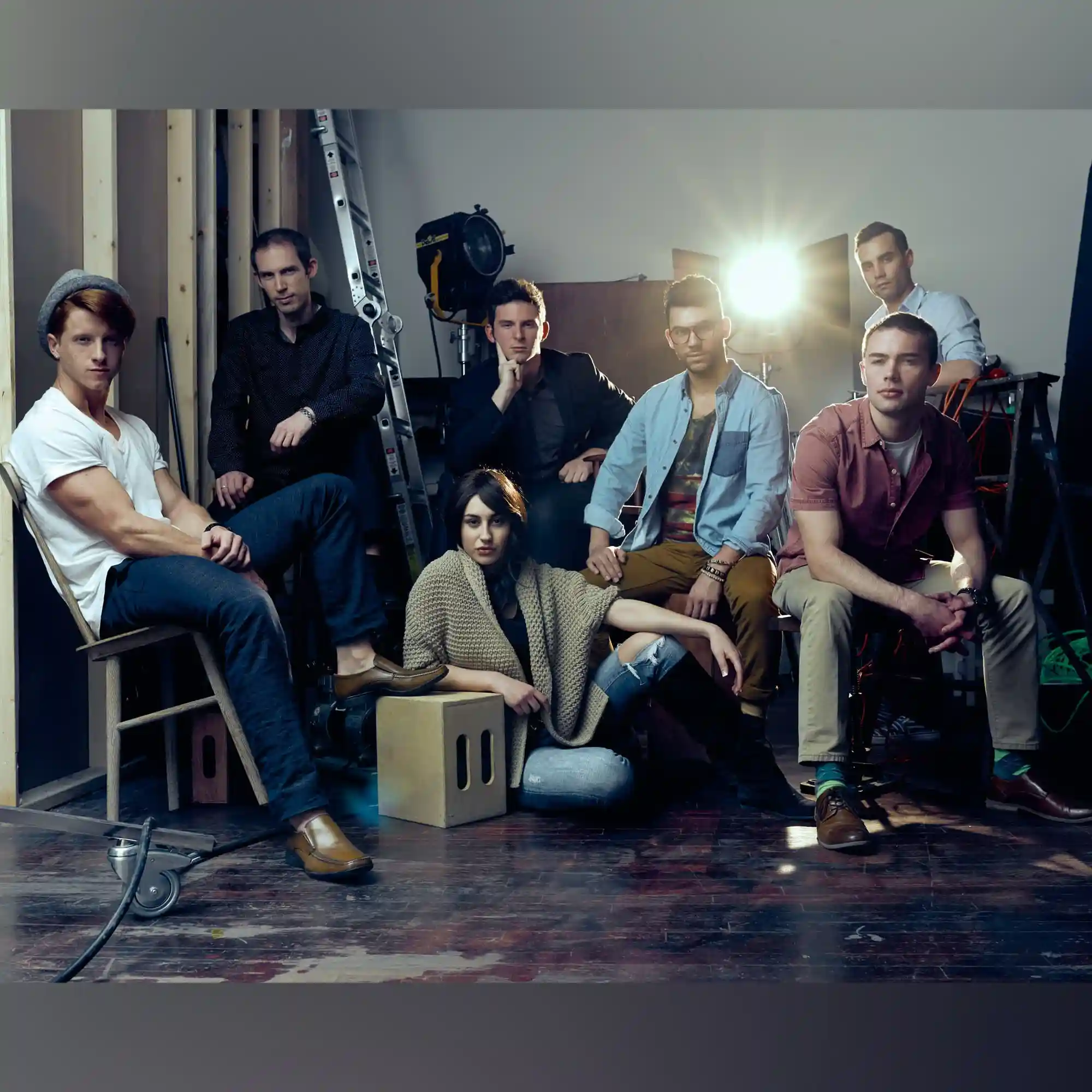 chicago headshot photographer Michael Schacht: celebrity portrait of the cast of The Chicago 7 in his west loop Fulton market studio chicago headshot photographer Michael Schacht from 312 Elements Headshot Photography photographs this celebrity portrait of the cast of The Chicago 7 in his west loop Fulton market studio.